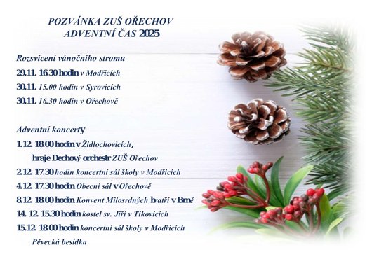 Pozvánka advent 2025