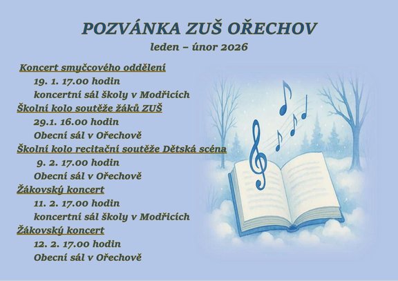 Pozvánka leden - únor 2026