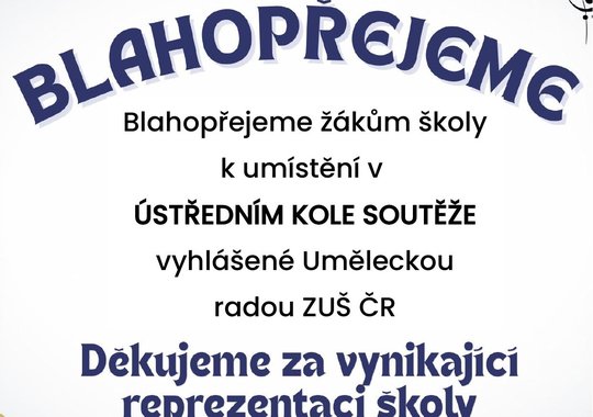 Blahopřejeme žákům školy