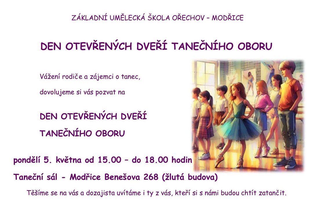 Den otevřených dveří tanečního oboru