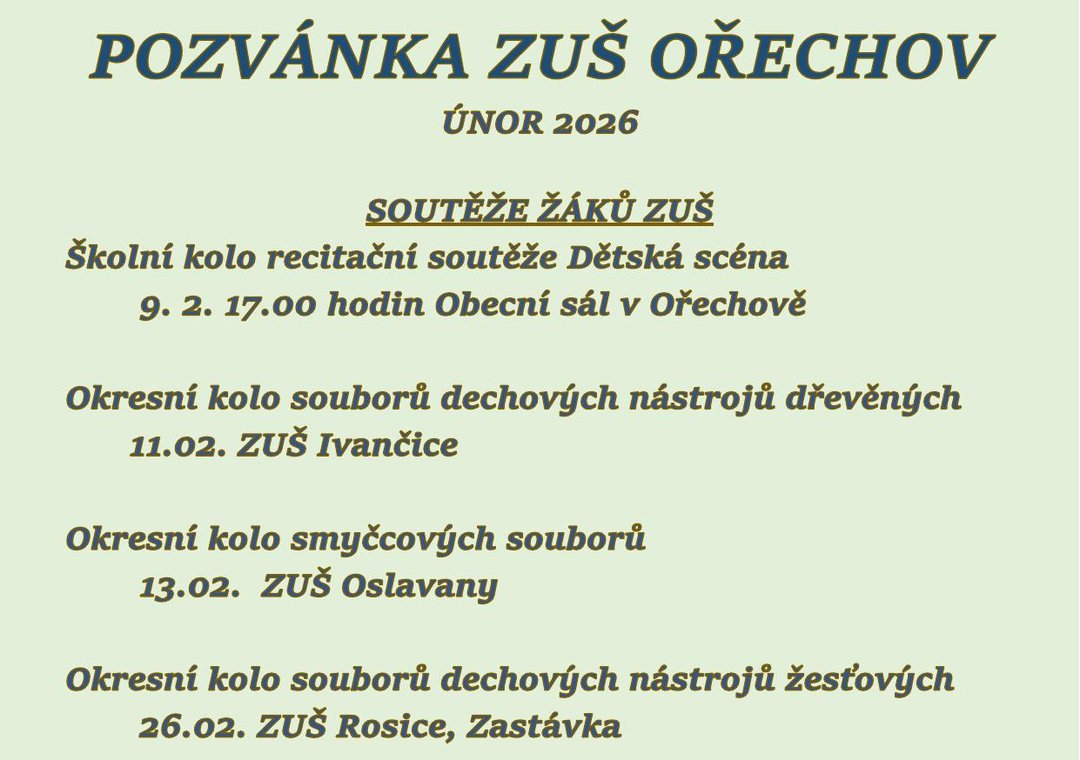 Pozvánka únor 2026