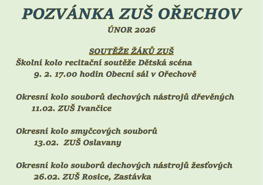 Pozvánka únor 2026