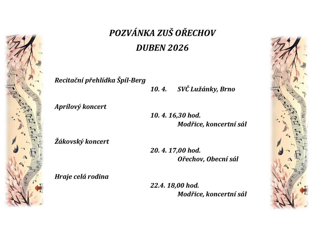POZVÁNKA duben 2026