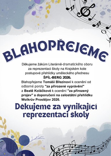 Soutěžní přehlídka ŠPÍL- BERG 2026