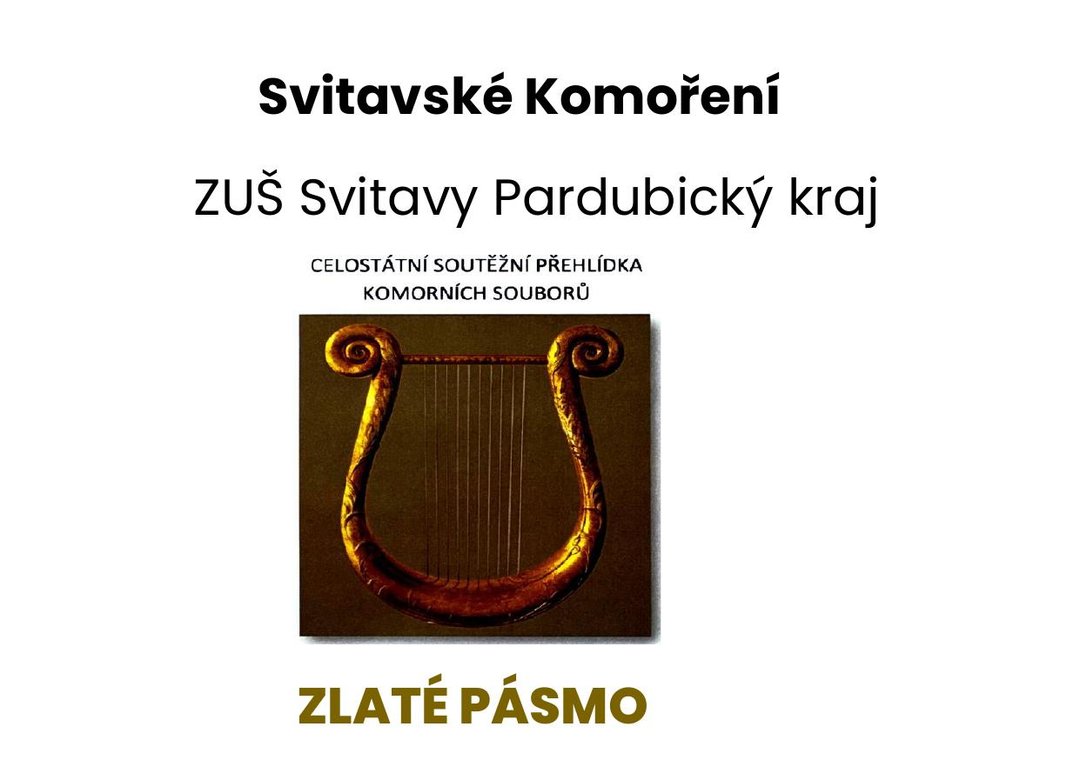 Blahopřejeme k zlatému pásmu v soutěži "Svitavské komoření 2026"