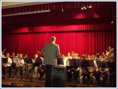 12. Společné vystoupení obou dechových souborů  - ZUŠ Ořechov - Modřice Taškaříci a Musikschule Hohenau, foto Irena Pšeničková 