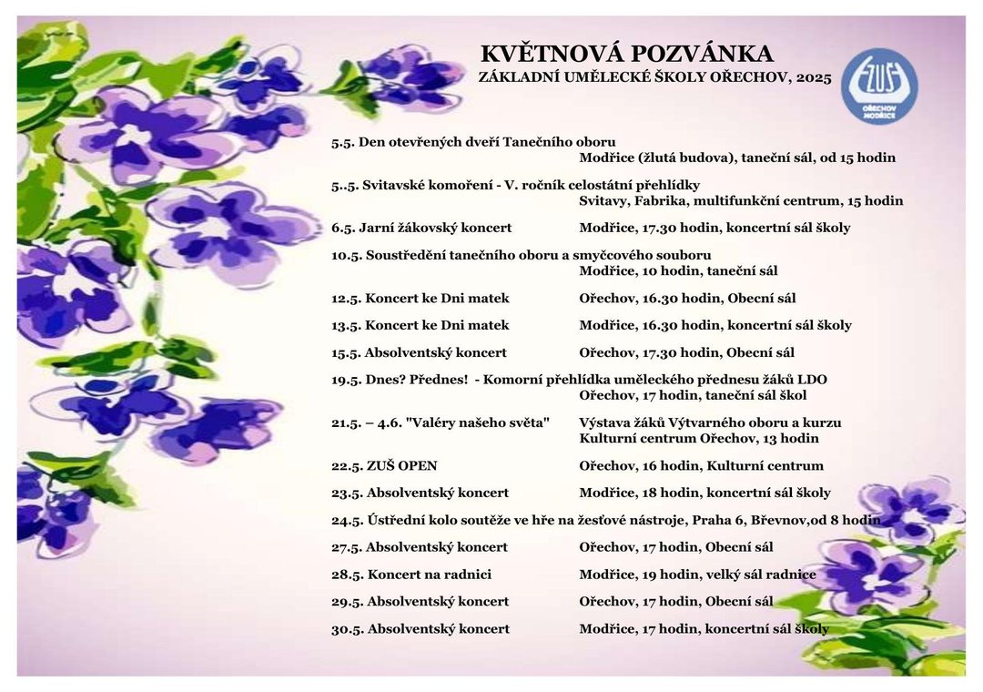Pozvánka květen 2025