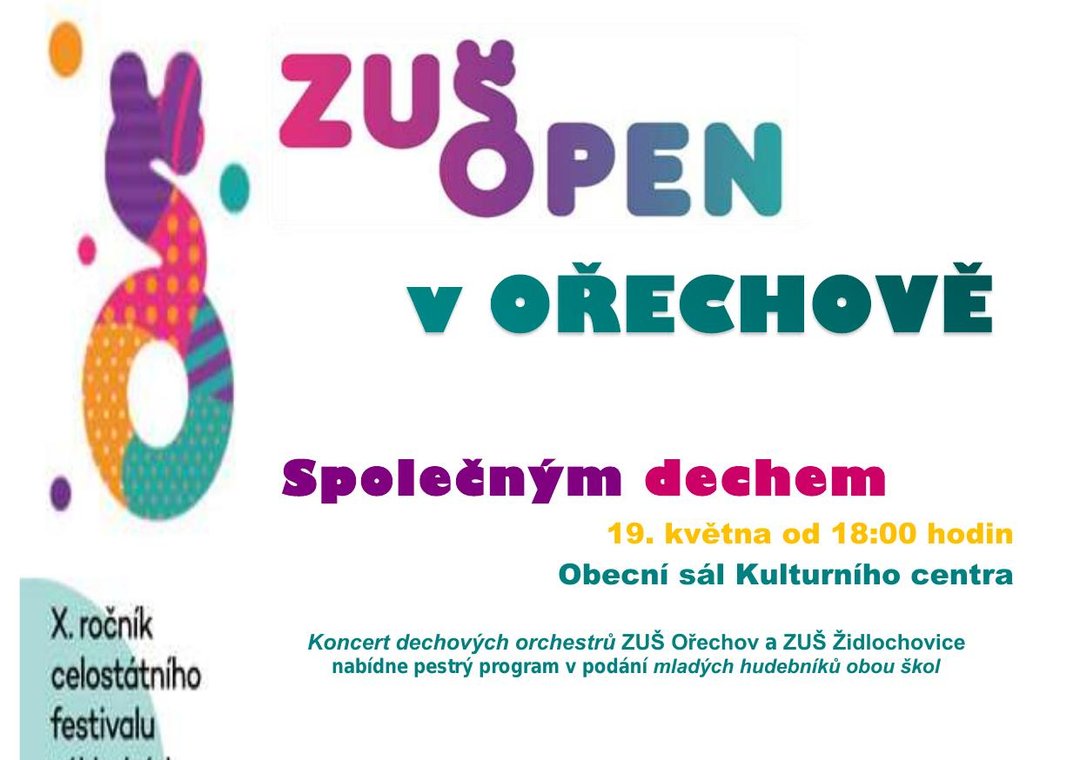 ZUŠ OPEN 2026 v Ořechově